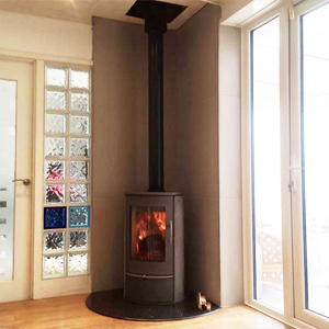 Lotus Liva Wood Burning Stove Fitted in Hale