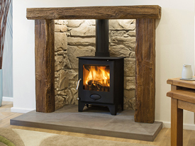 Custom Stone Fireplace Chamber