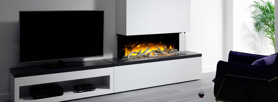 Electric Fire with TV