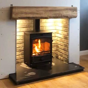 Fireline FX5W Multi-Fuel Stove with Fireplace Beam